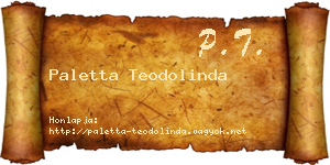 Paletta Teodolinda névjegykártya